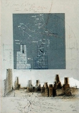 Stadt des Orion, Zeichnung eines Turmes